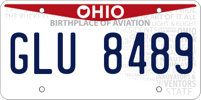 OH license plate GLU8489
