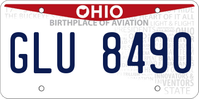 OH license plate GLU8490