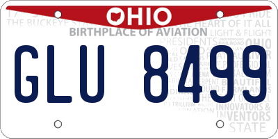 OH license plate GLU8499