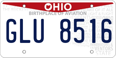 OH license plate GLU8516