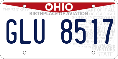 OH license plate GLU8517