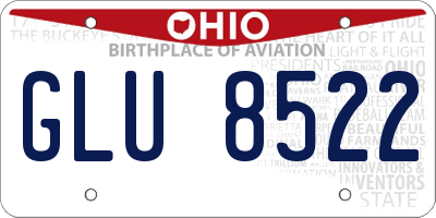 OH license plate GLU8522