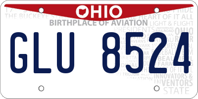 OH license plate GLU8524