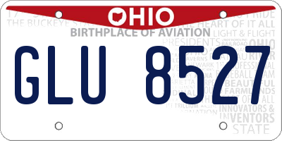 OH license plate GLU8527