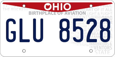 OH license plate GLU8528