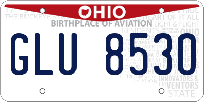 OH license plate GLU8530