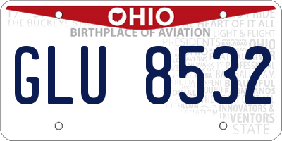 OH license plate GLU8532