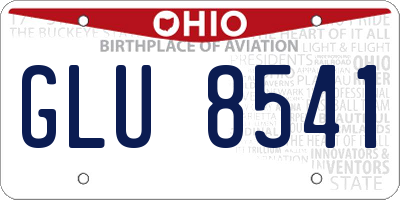 OH license plate GLU8541