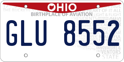 OH license plate GLU8552