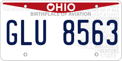 OH license plate GLU8563