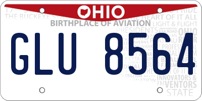 OH license plate GLU8564