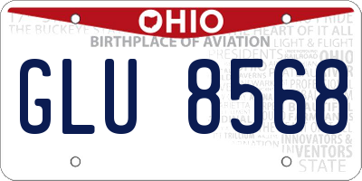 OH license plate GLU8568