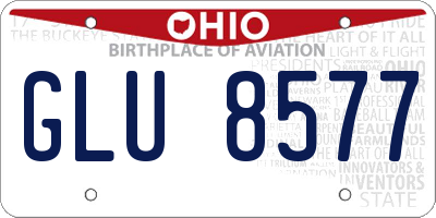 OH license plate GLU8577