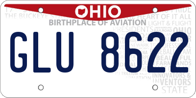 OH license plate GLU8622