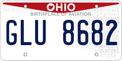 OH license plate GLU8682