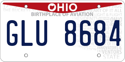 OH license plate GLU8684