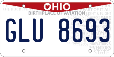 OH license plate GLU8693