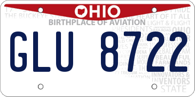 OH license plate GLU8722