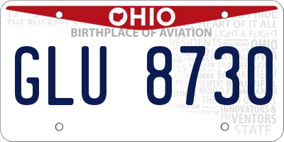 OH license plate GLU8730