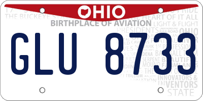 OH license plate GLU8733