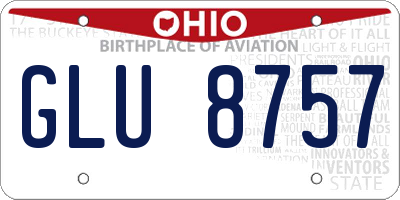 OH license plate GLU8757