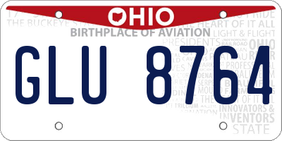OH license plate GLU8764