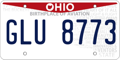 OH license plate GLU8773