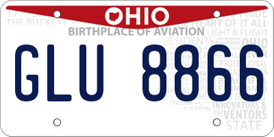OH license plate GLU8866