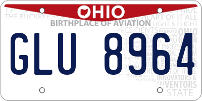 OH license plate GLU8964