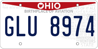 OH license plate GLU8974