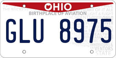 OH license plate GLU8975