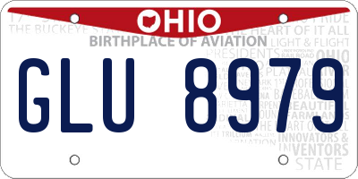 OH license plate GLU8979