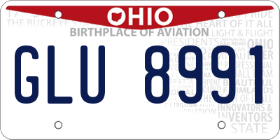 OH license plate GLU8991