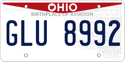 OH license plate GLU8992