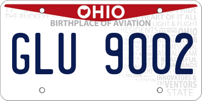 OH license plate GLU9002