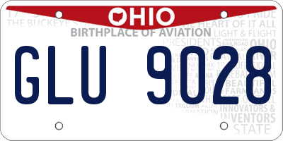 OH license plate GLU9028