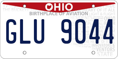 OH license plate GLU9044