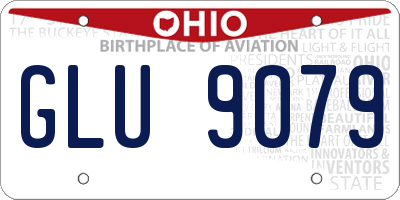 OH license plate GLU9079