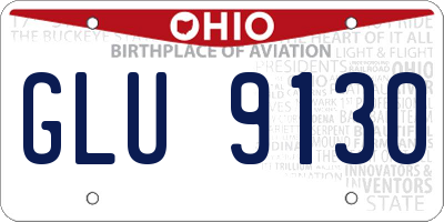 OH license plate GLU9130