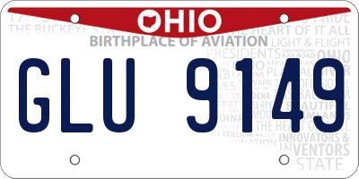 OH license plate GLU9149