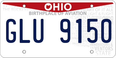 OH license plate GLU9150