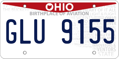 OH license plate GLU9155