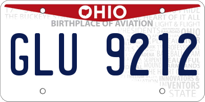 OH license plate GLU9212