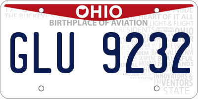 OH license plate GLU9232