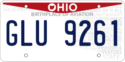 OH license plate GLU9261