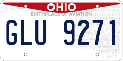OH license plate GLU9271
