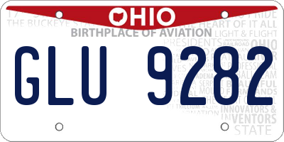 OH license plate GLU9282
