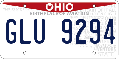 OH license plate GLU9294