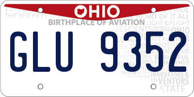 OH license plate GLU9352