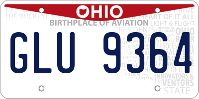 OH license plate GLU9364
